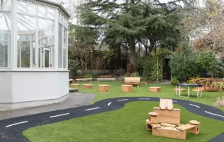 a newly refurbish outdoor space