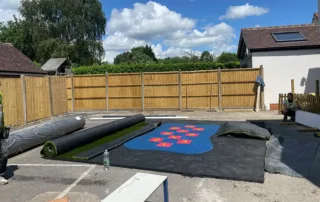 a nursery garden in the build process